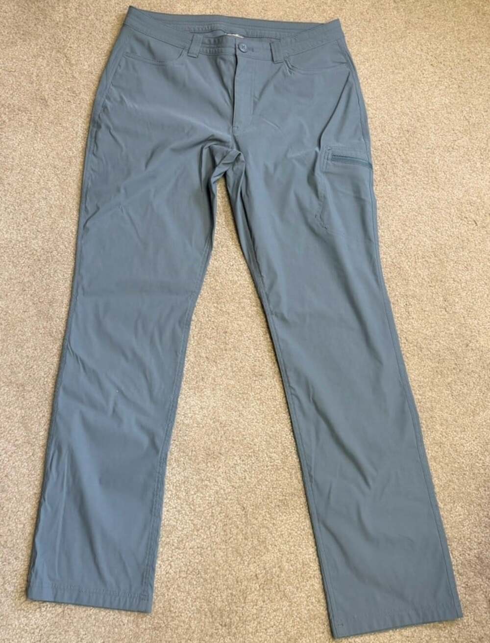 Eddie Bauer Womens Crop Pants Stretch Ripstop 10 Blue Gray Hiking Gorpcore